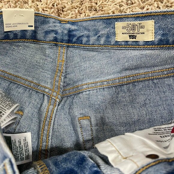 Levi's® Premium 501® 150th Anniversary ‘90s Patchwork Women's Jeans, Size 27x30 - Picture 12 of 16